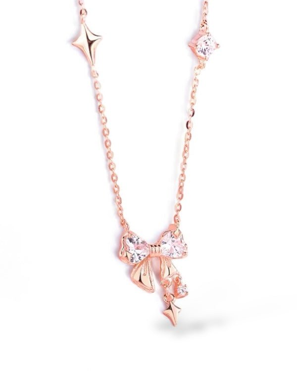 Sparkling Bow Necklace - Stoney Claire