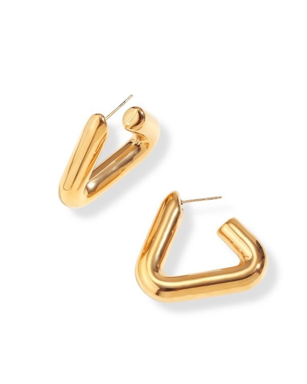 Triangle Hoop Earrings - Stoney Claire