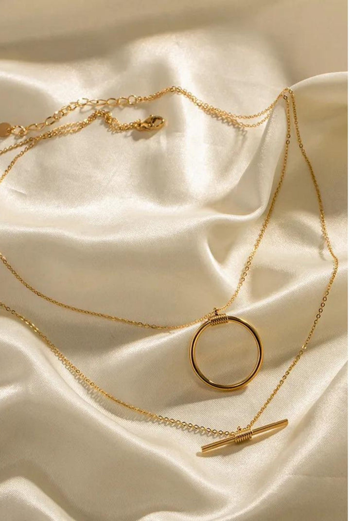 Two Layer Toggle Necklace Set - Stoney Claire