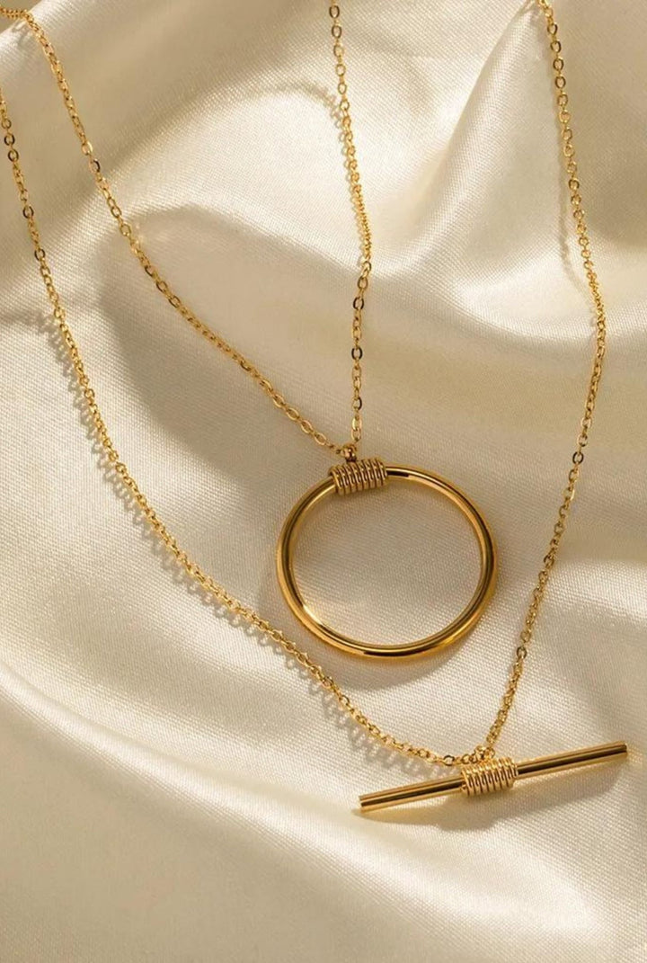 Two Layer Toggle Necklace Set - Stoney Claire