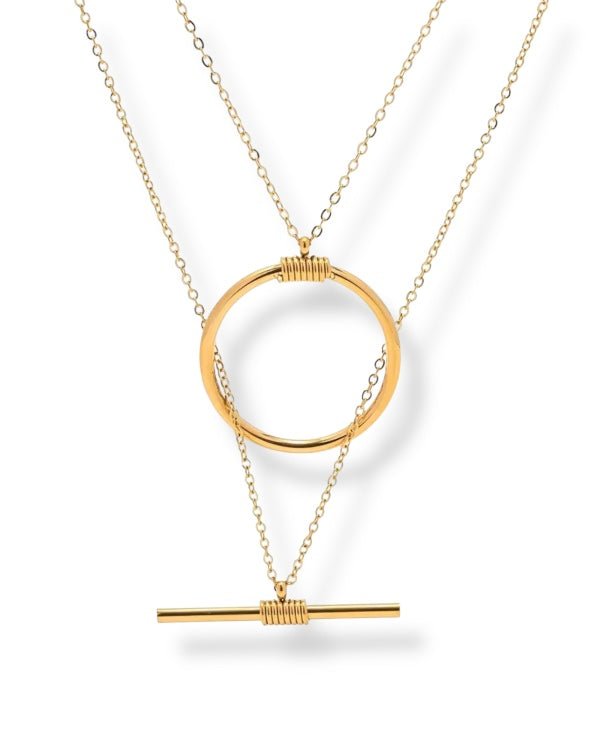 Two Layer Toggle Necklace Set - Stoney Claire