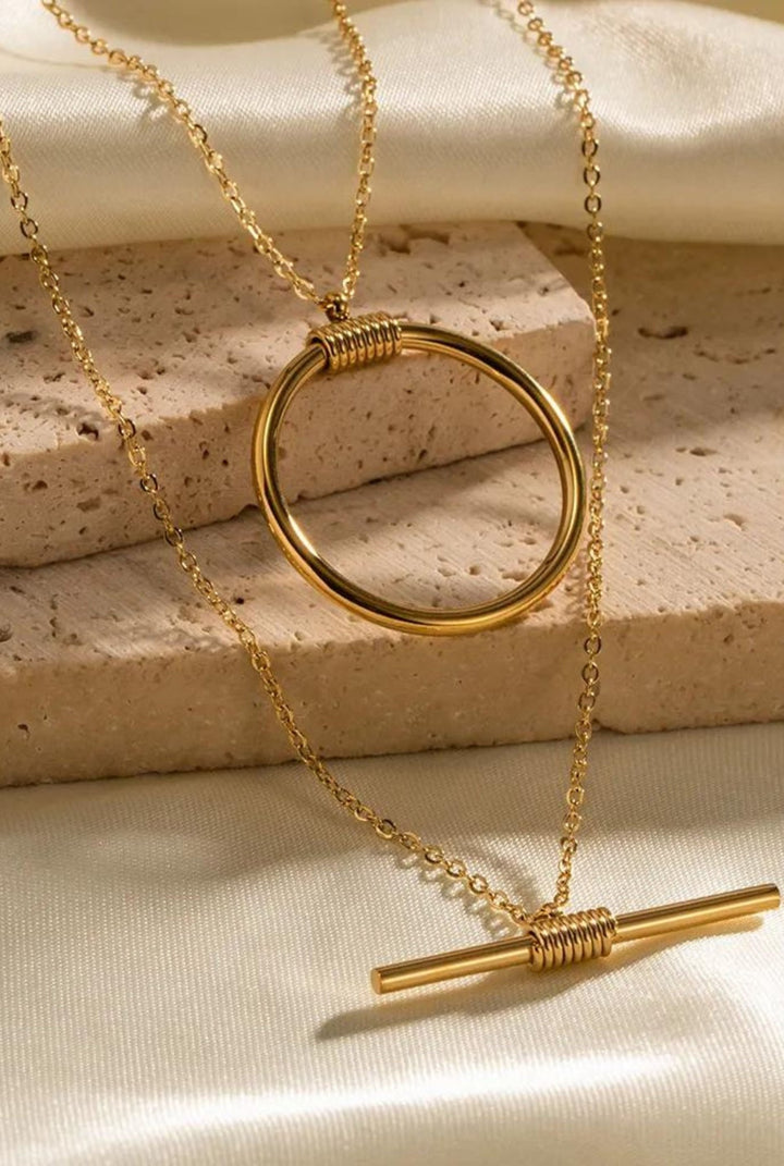 Two Layer Toggle Necklace Set - Stoney Claire