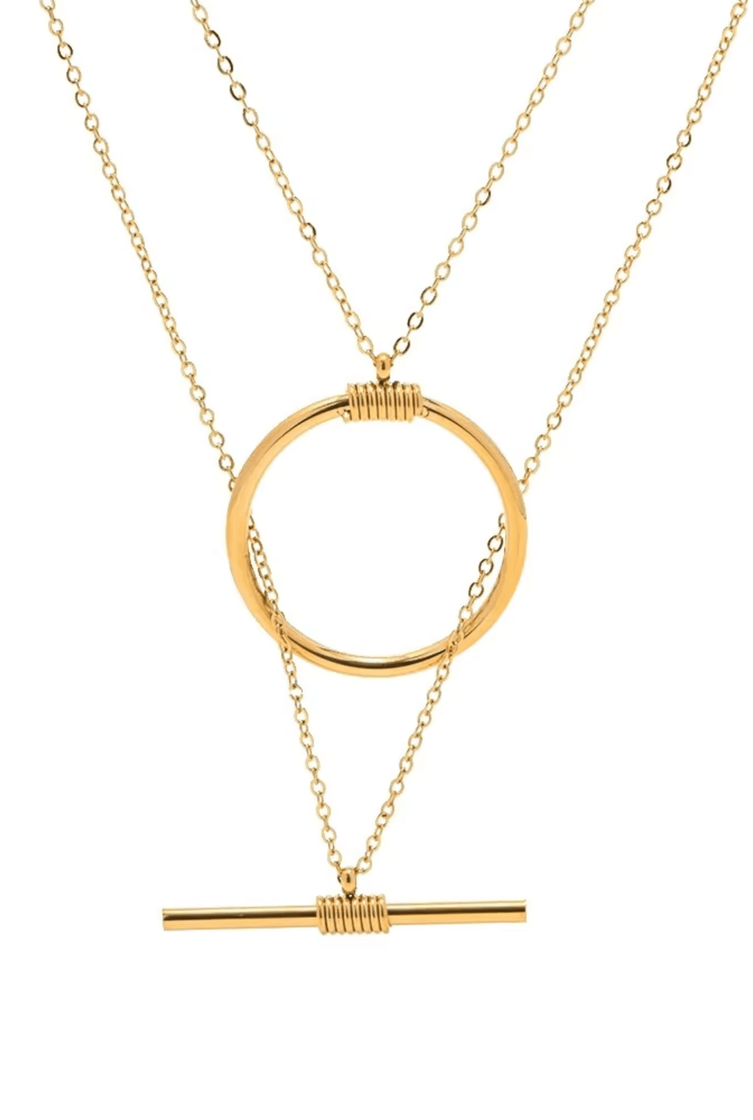 Two Layer Toggle Necklace Set - Stoney Claire