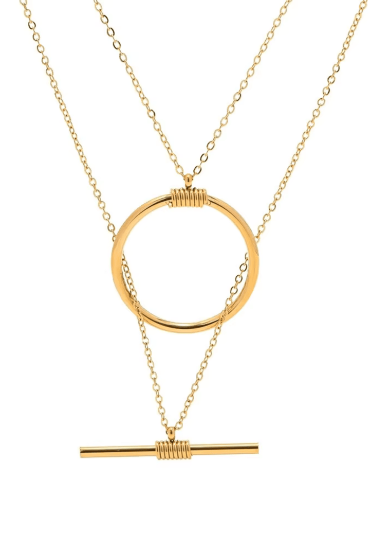 Two Layer Toggle Necklace Set - Stoney Claire